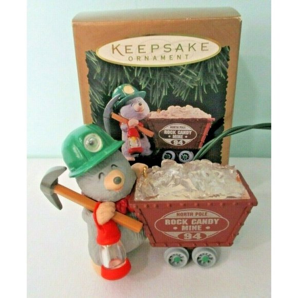 Hallmark Keepsake Magic Light Ornament North Pole Rock Candy Miner Dated 1994 - Picture 2 of 12